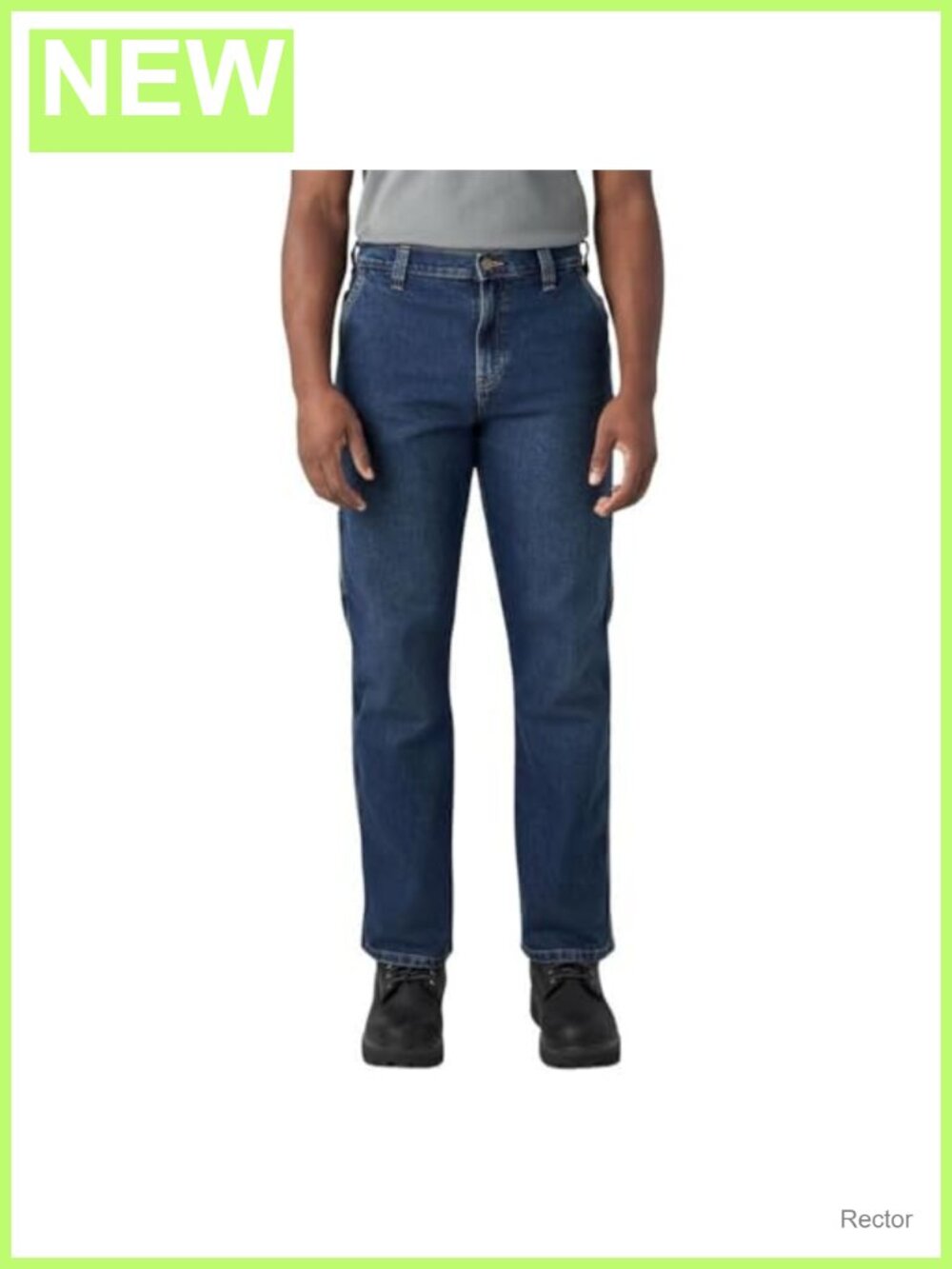Men's Relaxed Fit Carpenter Jeans Straight Leg Cotton Blend Work Utility